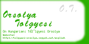 orsolya tolgyesi business card